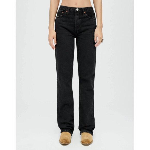 NWT RE/DONE HIGH RISE LOOSE BLACK JEANS SZ 26